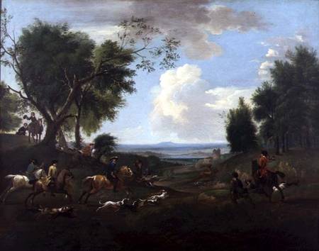 Hunting Scene von Jan Wyck