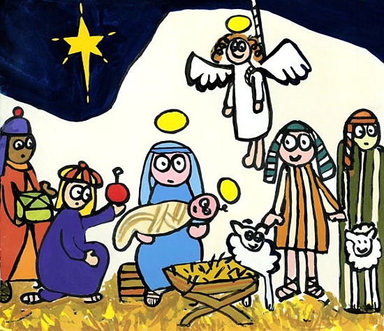 Childrens School Nativity Play von  Jane  Freeman
