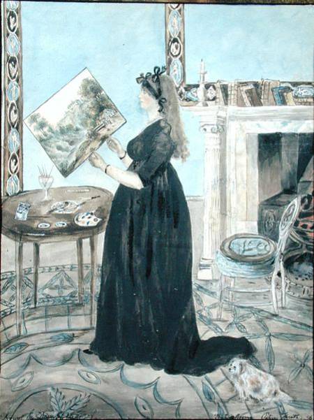 Portrait of Elizabeth Anne Fordyce in the Little Sitting Room at Putney Hill von Jane Maxwell Fordyce