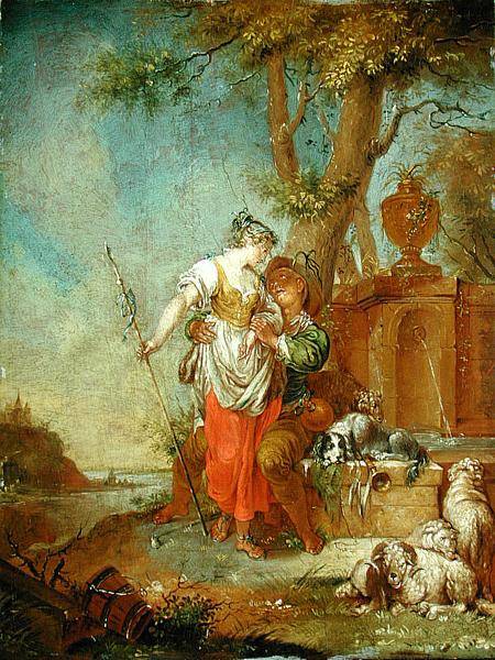 Shepherd and Shepherdess von Januarius Zick