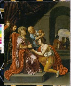 Pilatus wäscht seine Hände in Unschuld.Nach 1640.