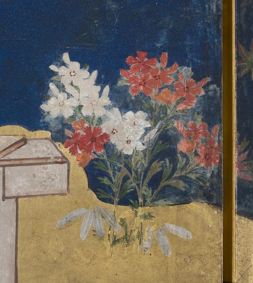 Detail of Spring in the Palace, six-fold screen from 'The Tale of Genji' von Japanese School