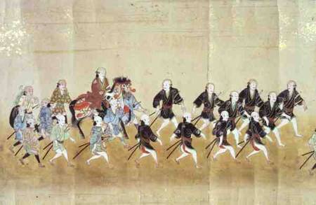 Sixth Korean Embassy to Japan at the time of Tokugawa Ietsuna's succession in 1651 possibly by Kano von Japanese School