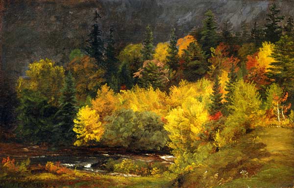 Autumn by the Brook von Jasper Francis Cropsey