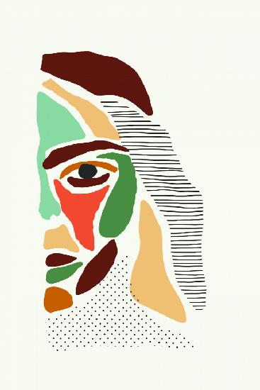 Farbe abstrakte Gesichter #3