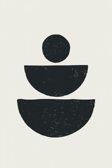 Schwarze abstrakte Formen Serie Nr. 1