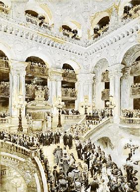 Inauguration of the Paris Opera House, 5th January 1875, 1878 (w/c & white on paper)