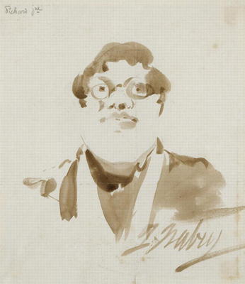 Portrait of Pichard (ink on paper) von Jean-Baptiste Isabey