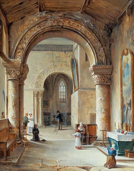 Interior of a Church in Normandy, 1832 (oil on canvas) 1939