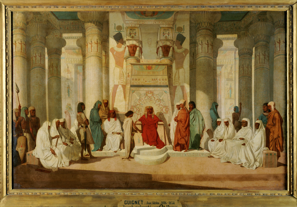 Joseph expliquant des songes à Pharaon von Jean Adrien Guignet