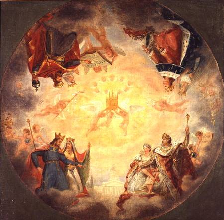 Glory of St. Genevieve, study for the cupola of the Pantheon von Jean-Antoine Gros