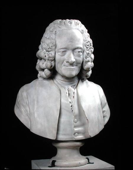 Bust of Francois Marie Arouet de Voltaire (1694-) von Jean-Antoine Houdon