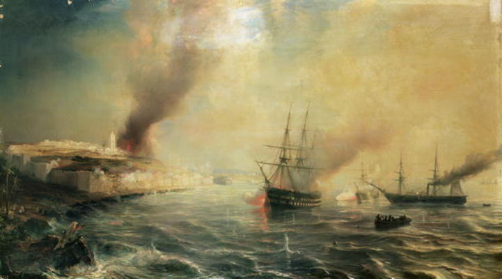 Bombardment of Sale, 26th November 1851, 1855 (oil on canvas) von Jean Antoine Theodore Gudin