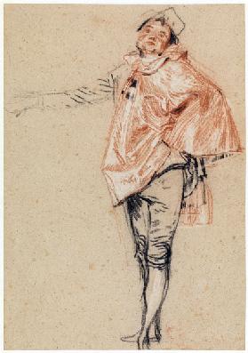 Stehender Tanzer mit ausgestrecktem Arm (Studie) 1710