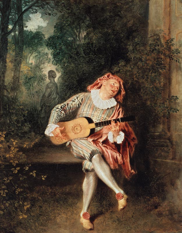 Mezzetin von Jean-Antoine Watteau