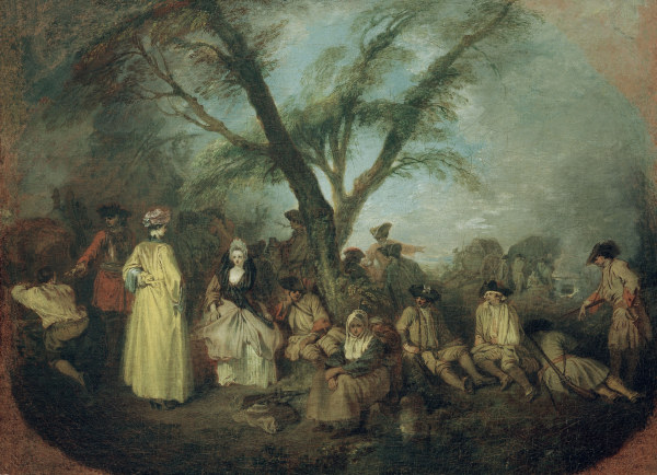 Antoine Watteau, Die Rast von Jean-Antoine Watteau