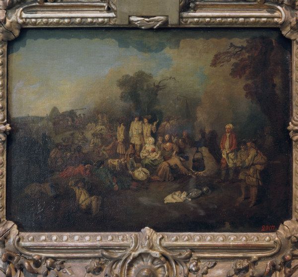 A.Watteau, Biwak von Jean-Antoine Watteau