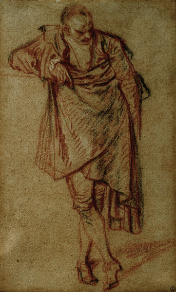 A.Watteau, Stehender Mann von Jean-Antoine Watteau