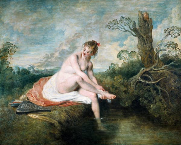 Das Bad der Diana. von Jean-Antoine Watteau