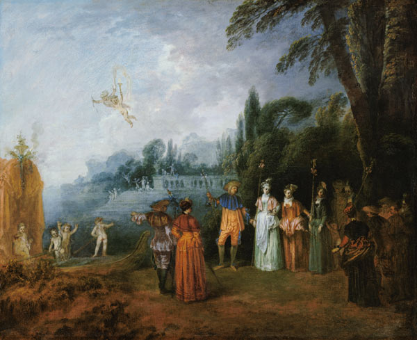 Die Einschiffung nach Kythera von Jean-Antoine Watteau