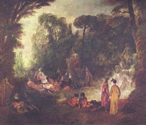 Fest im Park von Jean-Antoine Watteau