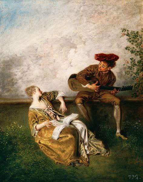 Watteau / The Singing Lesson / c.1717/8