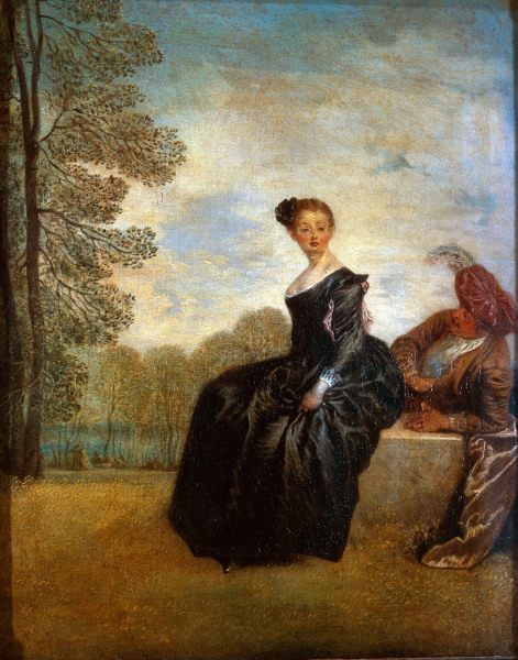 Watteau / Pouting Woman (Moody Woman) von Jean-Antoine Watteau