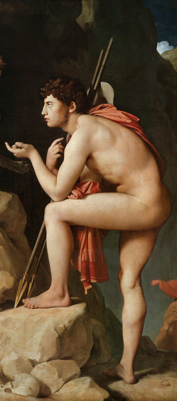 Oedipus and the Sphinx, 1808 (detail of 267669) von Jean Auguste Dominique Ingres