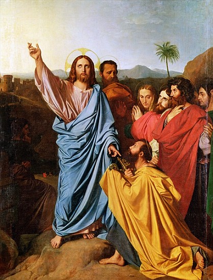 Jesus Returning the Keys to St. Peter von Jean Auguste Dominique Ingres