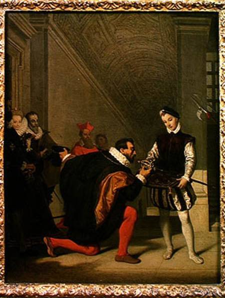 Don Pedro de Toledo (1484-1553) Kissing the Sword of Henry IV (1553-1610) von Jean Auguste Dominique Ingres