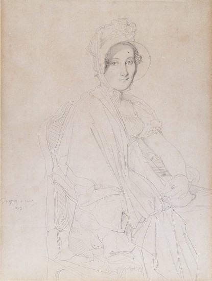 Portrait of Marie Marcoz, later Vicomtesse de Senonnes de Senonnes von Jean Auguste Dominique Ingres