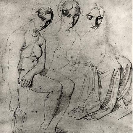 Study for Francesca da Rimini von Jean Auguste Dominique Ingres