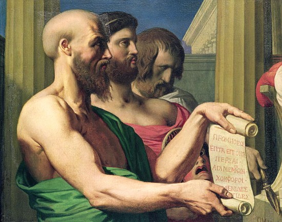 The Greek Tragedians, study for ''The Apotheosis of Homer'' von Jean Auguste Dominique Ingres
