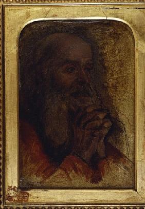 Study of an old man''s head for ''Jesus Among the Doctors''