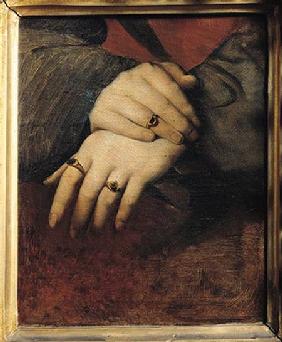 Study of a Woman's Hands, after the portrait of Maddalena Doni by Raphael after the