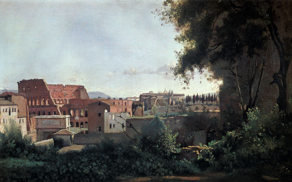 Colosseum from Farnesian Gardens  von Jean-Baptiste Camille Corot