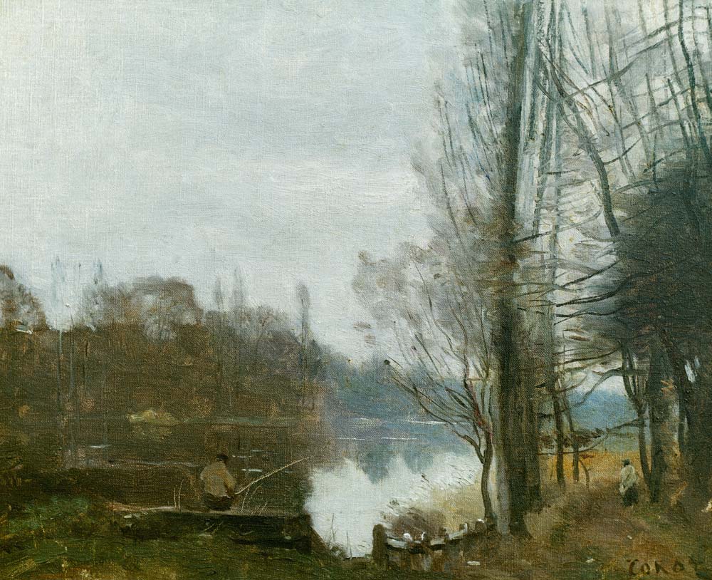 Der Angler von Jean-Baptiste Camille Corot