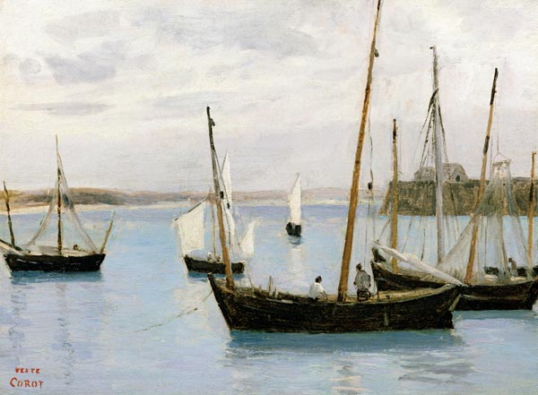 Granville, Fishing Boats von Jean-Baptiste Camille Corot