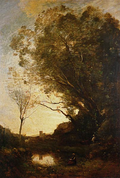 The Evening von Jean-Baptiste Camille Corot