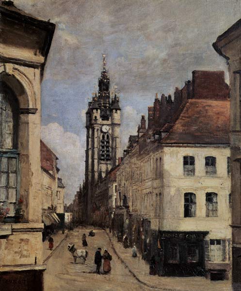 The Belfry of Douai von Jean-Baptiste Camille Corot