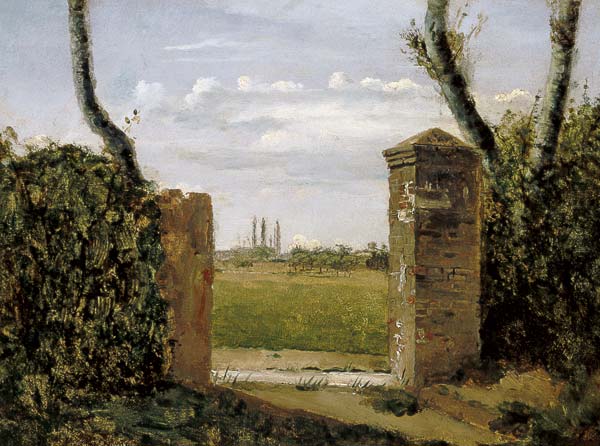 C.Corot, Tor eines Gehoeftes von Jean-Baptiste Camille Corot
