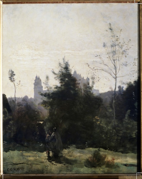 Das Schloss von Pierrefonds von Jean-Baptiste Camille Corot