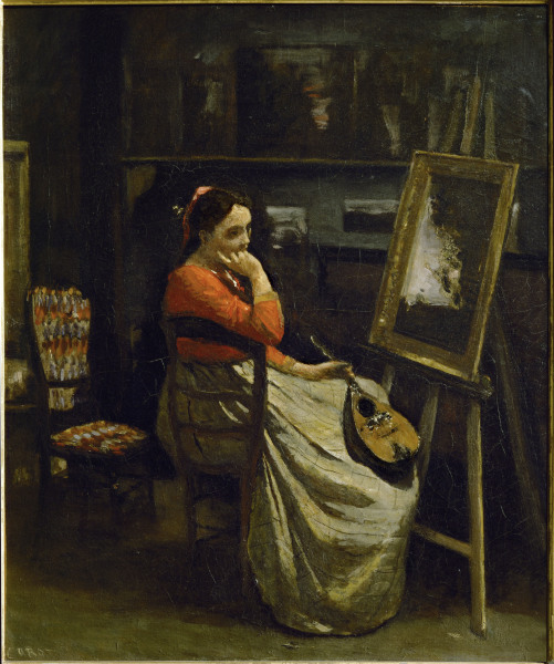 Das Atelier des Künstlers von Jean-Baptiste Camille Corot