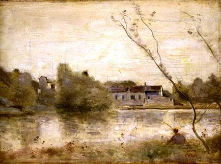 The Pond from the Villa d'Avray von Jean-Baptiste Camille Corot