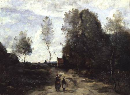 The Road von Jean-Baptiste Camille Corot