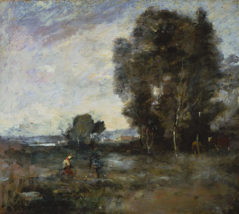 Sommerlandschaft von Jean-Baptiste Camille Corot