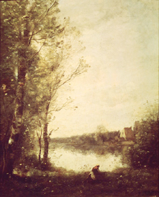 Teich in Ville D´Avray von Jean-Baptiste Camille Corot