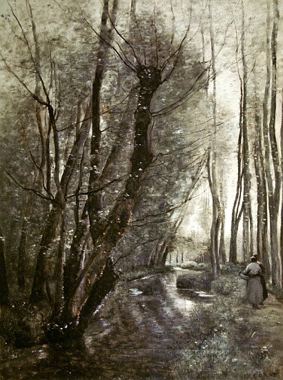 The stream von Jean-Baptiste Camille Corot