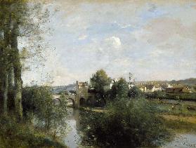 Seine und Alte Brücke bei Limay 1872