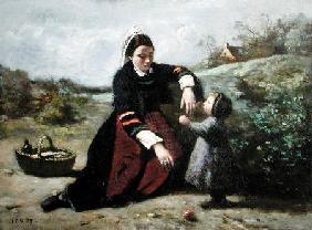 Breton Woman and her Little Girl 1855-65